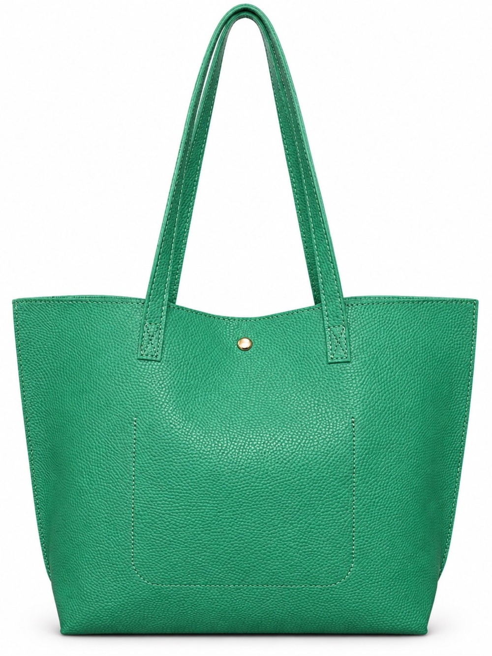 Green Leather Tote Bag